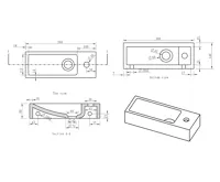 SAPHO BLOK kamenné umývátko 38x14cm, baterie vpravo, antracit (7)