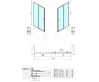 POLYSAN DEEP sprchové dveře 1400x1650mm, čiré sklo (11)