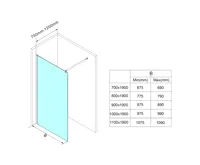 AQUALINE WALK-IN zástěna jednodílná k instalaci na zeď, 900x1900mm, sklo čiré (11)