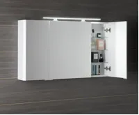 SAPHO LUCIE galerka s LED osvětlením, 126x70x17cm, bílá (4)