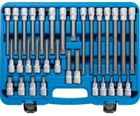 BGS Hlavice nástrčné, 12,5 mm (1/2"), klínový profil (pro RIBE), 32dílná sada BGS Hlavice nástrčné, 12,5 mm (1/2"), klínový profil (pro RIBE), 32dílná sada