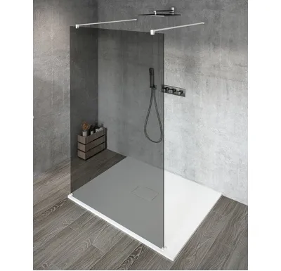 GELCO VARIO WHITE jednodílná sprchová zástěna do prostoru, kouřové sklo, 1300 mm