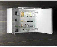 SAPHO LUCIE galerka s LED osvětlením, 126x70x17cm, bílá (5)