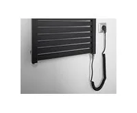 AQUALINE TONDI-E elektrické otopné těleso rovné 450x1330 mm, 500 W, černá mat (1)