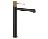 SAPHO SOLARIS stojánková umyvadlová baterie vysoká, černá/zlato mat