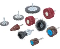 BGS Sada kartáčových a brusných lamelových kotoučů,  10dílná - BGS 74499