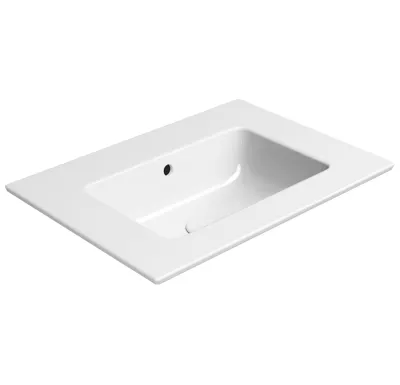 GSI PURA keramické umyvadlo Slim 62x46cm, bez otvoru, bílá ExtraGlaze