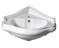 KERASAN RETRO keramické umyvadlo rohové, 57,5x58cm, bílá