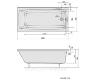 POLYSAN LILY obdélníková vana 150x70x39cm, bílá (7)