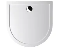 POLYSAN ISA 100 sprchová vanička z litého mramoru, půlkruh 100x100cm, bílá