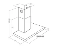 CATA Odsavač par EMPIRE VIP KD 541060 SLIM + DÁLKOVÉ OVLÁDÁNÍ (1)