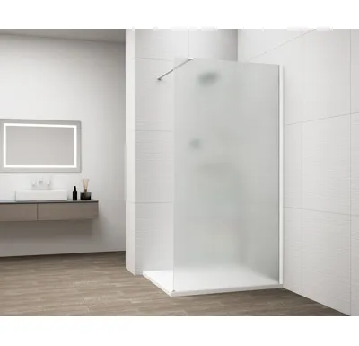 POLYSAN ESCA WHITE MATT jednodílná sprchová zástěna k instalaci ke stěně, matné sklo, 1100 mm