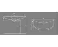 AQUALINE ZERO 97 keramické umyvadlo nábytkové 97x51cm, bílá (5)