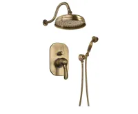 SAPHO KIRKÉ podomítkový sprchový set s pákovou baterií, 2 výstupy, bronz