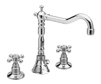 SAPHO ANTEA tříprvková umyvadlová baterie s retro hubicí, s výpustí, chrom SAPHO ANTEA tříprvková umyvadlová baterie s retro hubicí, s výpustí, chrom
