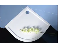 POLYSAN SERA sprchová vanička z litého mramoru, čtvrtkruh 80x80cm, R550, bílá (5)