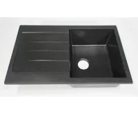 GRANISIL GRADIZ 765.0 Granitový dřez s odkapem, černý (5)