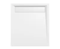 POLYSAN VARESA sprchová vanička z litého mramoru se záklopem, obdélník 90x80cm, bílá