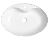 SAPHO MARIANA keramické umyvadlo na desku, 58x41,5cm, bílá (3)