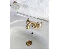 SAPHO ANTEA stojánková umyvadlová baterie s výpustí, bronz (4)