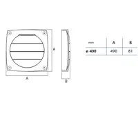 CATA Venkovní mřížka k ventilátoru LHV 400 s žaluziemi (1)