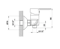 BRUCKNER BARON nástěnná sprchová baterie, chrom (2)