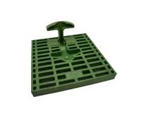 DAKOTA Mříž pochůzná zelená s madlem 200x200 (1)