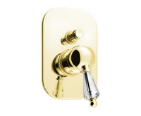 SAPHO KIRKÉ CRYSTAL podomítková sprchová baterie, 2 výstupy, páčka krystal, zlato SAPHO KIRKÉ CRYSTAL podomítková sprchová baterie, 2 výstupy, páčka krystal, zlato