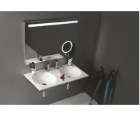 SAPHO JUNO dvojumyvadlo, litý mramor, 100x47cm, bílá (3)