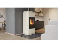 HS Flamingo Krbová kamna AQUAFLAM ® 12 s výměníkem - krémová, automatická regulace (13)