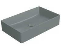 GSI KUBE X keramické umyvadlo na desku, 60x37cm, agave mat GSI KUBE X keramické umyvadlo na desku, 60x37cm, agave mat