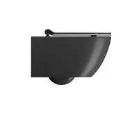 GSI PURA závěsná WC mísa, Swirlflush, 36x55cm, černá dual-mat (1)