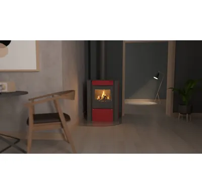 HS Flamingo Krbová kamna FLAMINGO ® AMOS červená