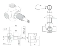 SAPHO ANTEA podomítkový přepínač, páčka, chrom (2)