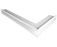 HS Flamingo Krbová mřížka OTEVŘENÁ rohová pravá 60x40x6 cm, bílá