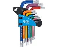 BGS Sada zahnutých klíčů,  vícebarevné,  krátké,  T-profil (pro Torx) s otvorem T10 - T50,  9d (1)