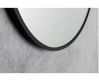 SAPHO AROWANA oválné zrcadlo v rámu 45x90cm, černá mat (7)