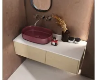 ISVEA INFINITY OVAL keramické umyvadlo na desku, 55x36cm, maroon red (7)