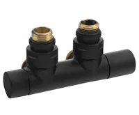 SAPHO TWIN BLACK připojovací sada ventilů pro středové připojení, černá mat SAPHO TWIN BLACK připojovací sada ventilů pro středové připojení, černá mat