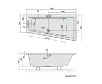 POLYSAN ANDRA R asymetrická vana 180x90x45cm, bílá (6)