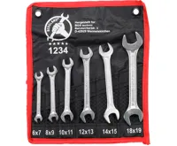 BGS Klíče ploché 6x7 - 17x19 mm, sada 6 dílů, v tašce BGS Klíče ploché 6x7 - 17x19 mm, sada 6 dílů, v tašce