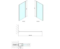 POLYSAN EASY boční stěna 1000mm, čiré sklo (7)
