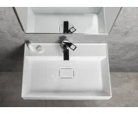 SAPHO GODIVA umyvadlo, litý mramor, 68x44cm, bílá (7)