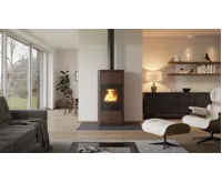 HS Flamingo Krbová kamna AQUAFLAM ® 12 s výměníkem - hnědá - sametová, manuální regulace (21)