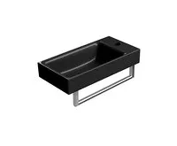 GSI NUBES keramické umývátko 50x25cm, pravé/levé,  černá mat (1)