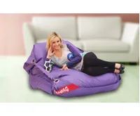 Sedací pytel 189x140 comfort s popruhy violet (1)