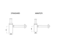 OMP TEA MINITOTI sifon pro umývátko, 5/4", odpad 32mm, chrom (3)