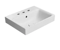 GSI NUBES keramické umyvadlo 50x40cm, 3 otvory, bílá mat GSI NUBES keramické umyvadlo 50x40cm, 3 otvory, bílá mat