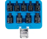 BGS Hlavice nástrčné silové, 12,5 mm (1/2"), vnitřní tisícihran (pro XZN) M4 - M16, 9dílná BGS Hlavice nástrčné silové, 12,5 mm (1/2"), vnitřní tisícihran (pro XZN) M4 - M16, 9dílná