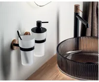 SAPHO SOLARIS stojánková umyvadlová baterie vysoká, černá/měď mat (3)